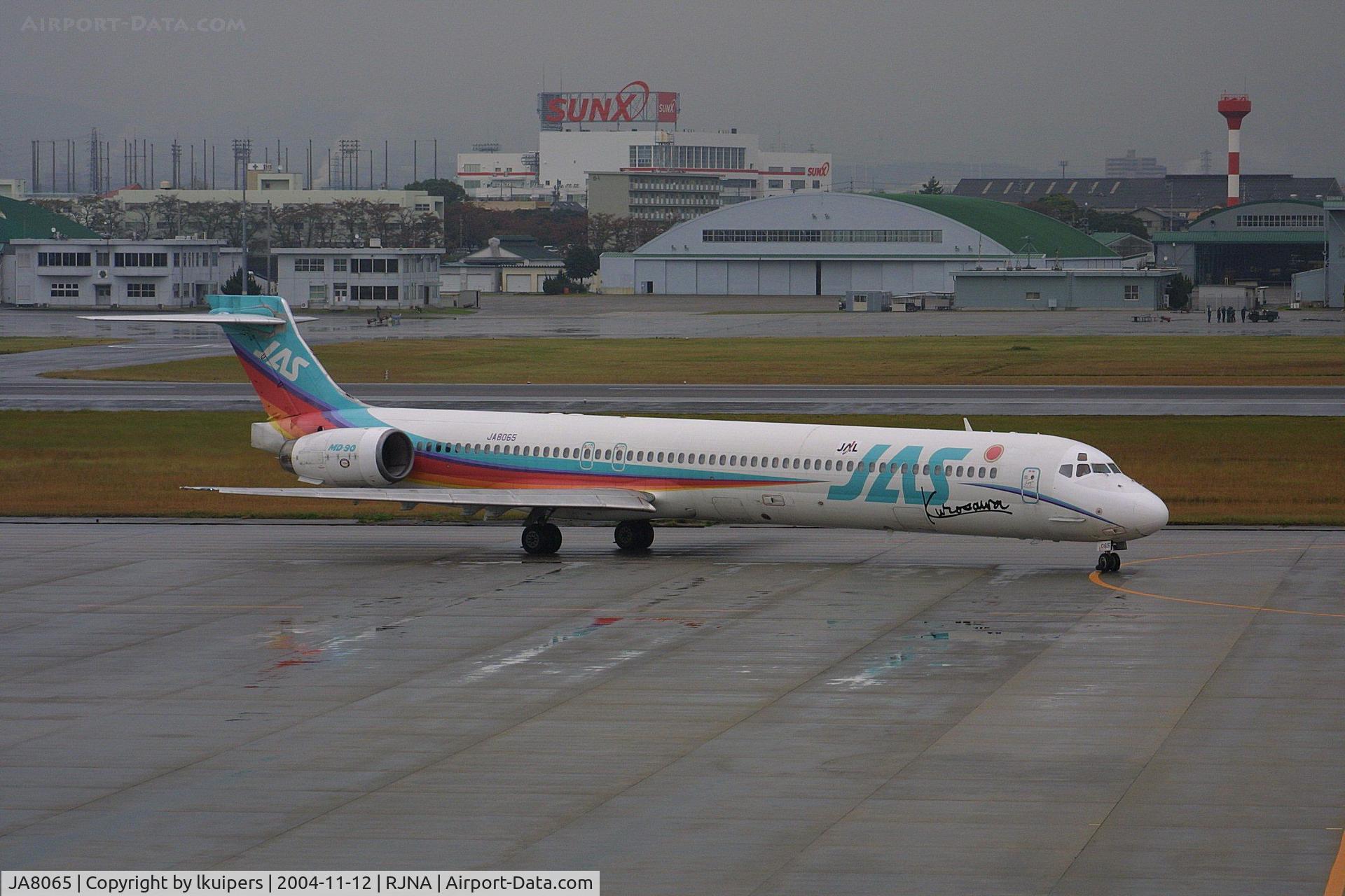 JA8065, 1996 McDonnell Douglas MD-90-30 C/N 53355, This MD-90 was painted in the livery of JAS