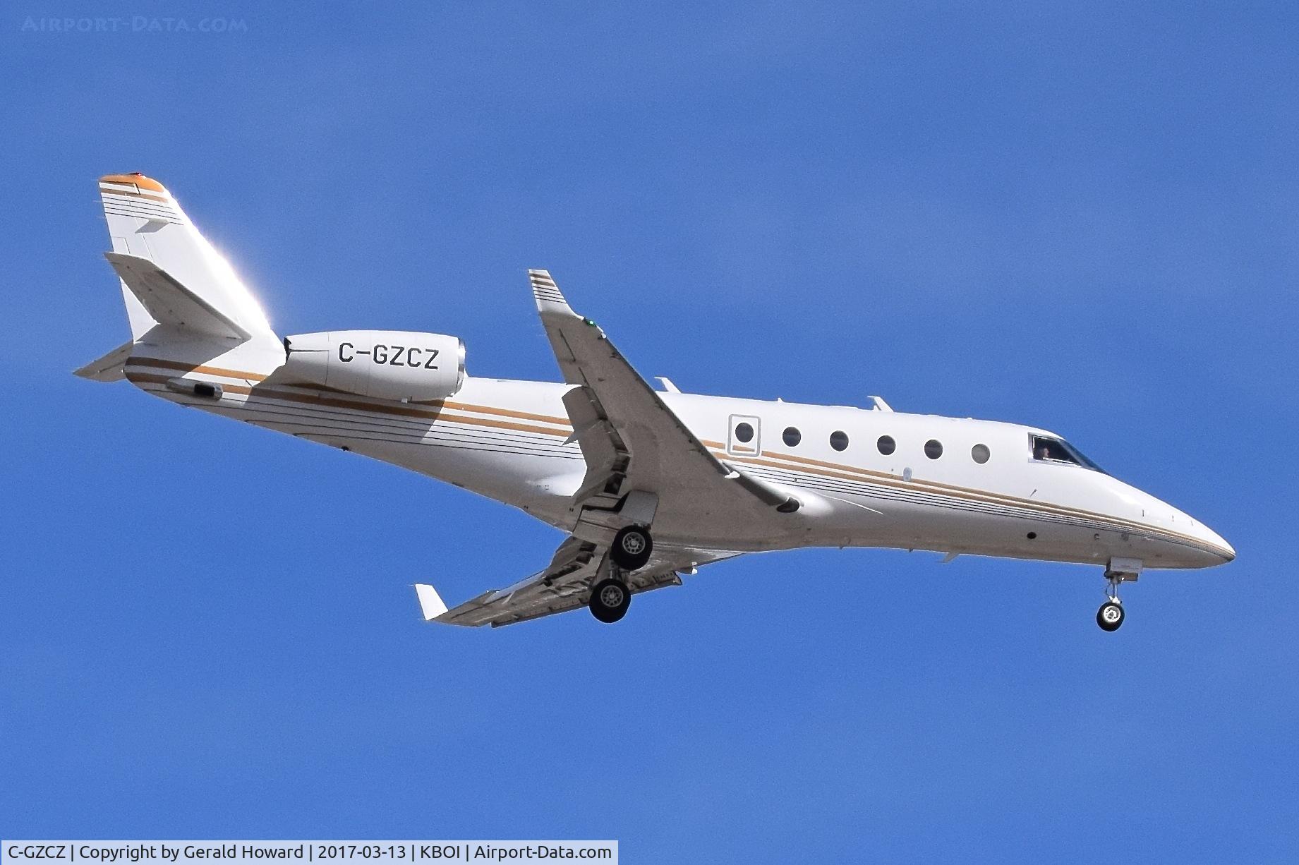 C-GZCZ, 2008 Israel Aerospace Industries Gulfstream G150 C/N 273, Landing RWY 10L.