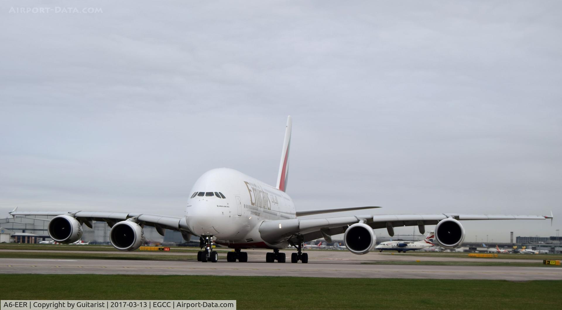 A6-EER, 2013 Airbus A380-861 C/N 139, At Manchester