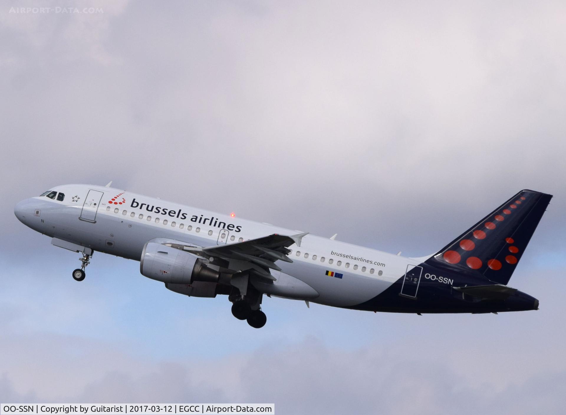 OO-SSN, 2003 Airbus A319-112 C/N 1963, At Manchester