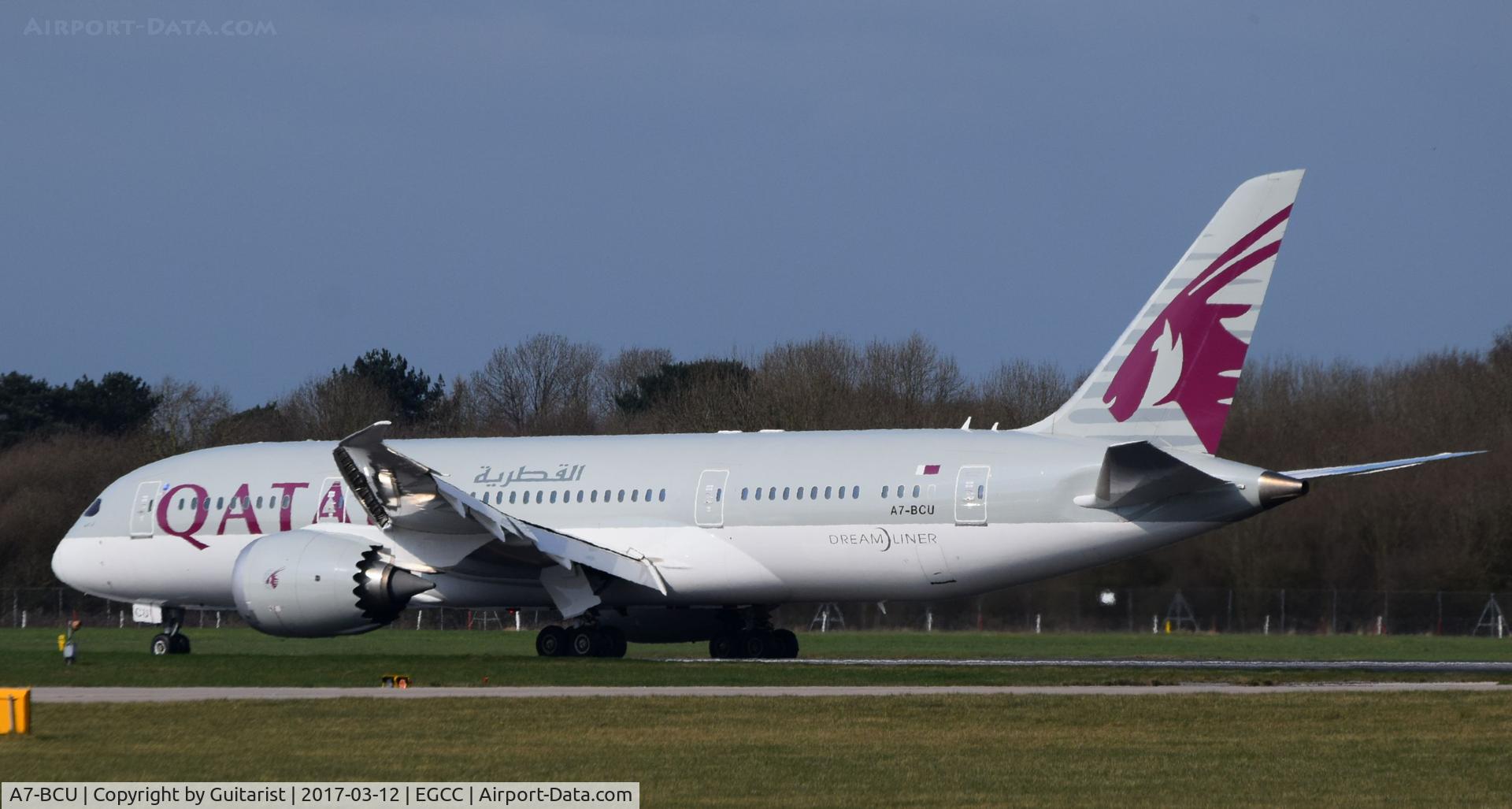 A7-BCU, 2015 Boeing 787-8 Dreamliner C/N 38339, At Manchester