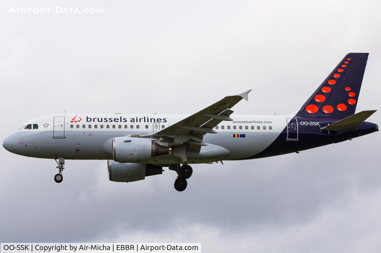 OO-SSK, 2000 Airbus A319-112 C/N 1336, Brussels Airlines