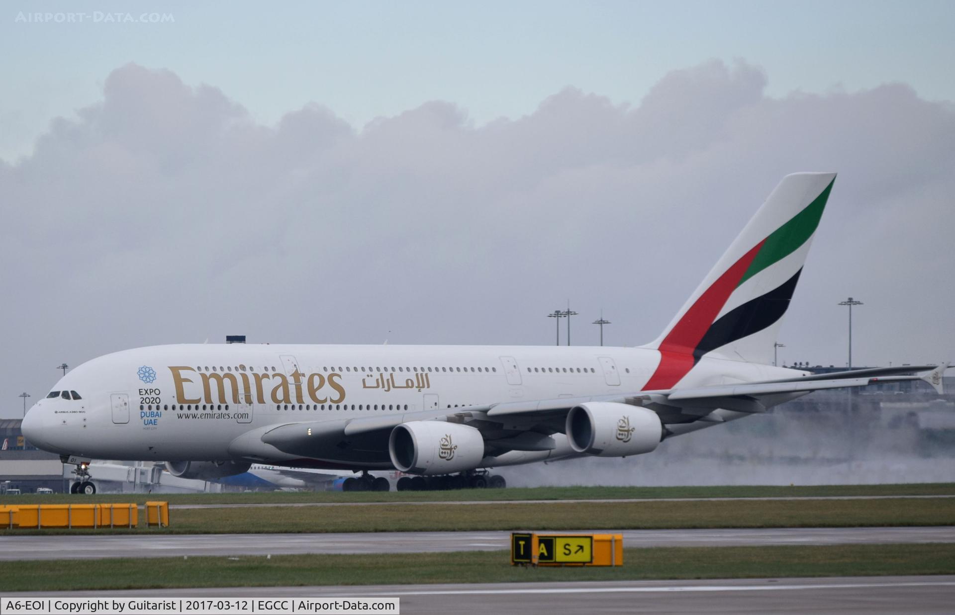 A6-EOI, 2014 Airbus A380-861 C/N 178, At Manchester