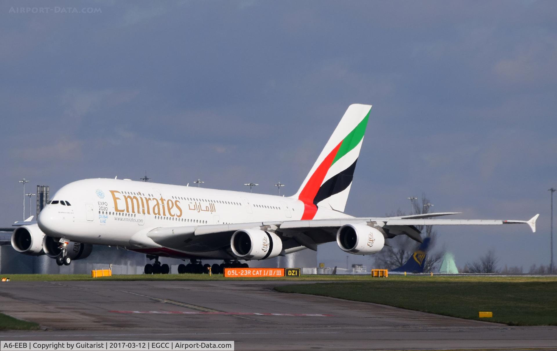 A6-EEB, 2012 Airbus A380-861 C/N 109, At Manchester