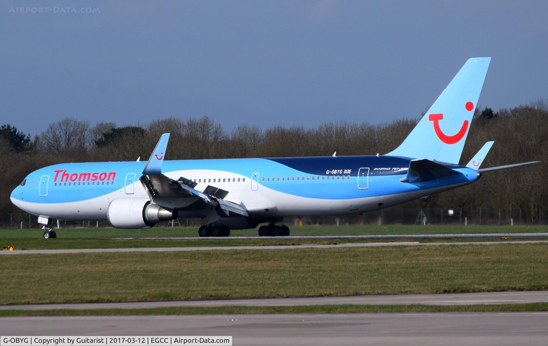 G-OBYG, 1999 Boeing 767-304 C/N 29137, At Manchester