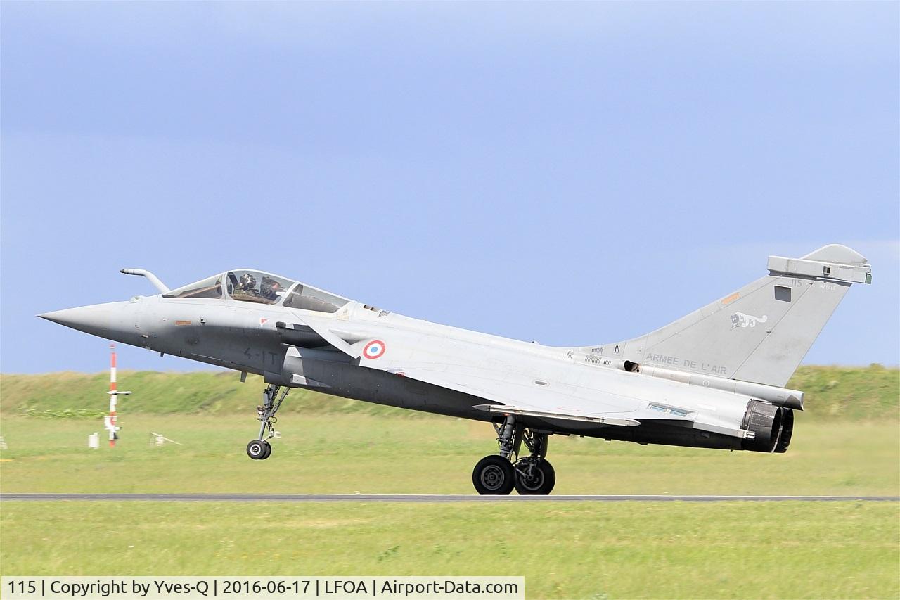 115, 2009 Dassault Rafale C C/N 115, Dassault Rafale C, Landing rwy 24, Avord Air Base 702 (LFOA) Open day 2016
