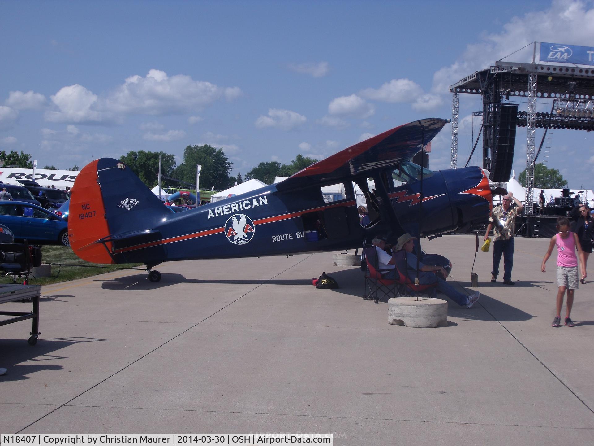 N18407, 1937 Stinson SR-9C Reliant C/N 5313, Old American Airlines