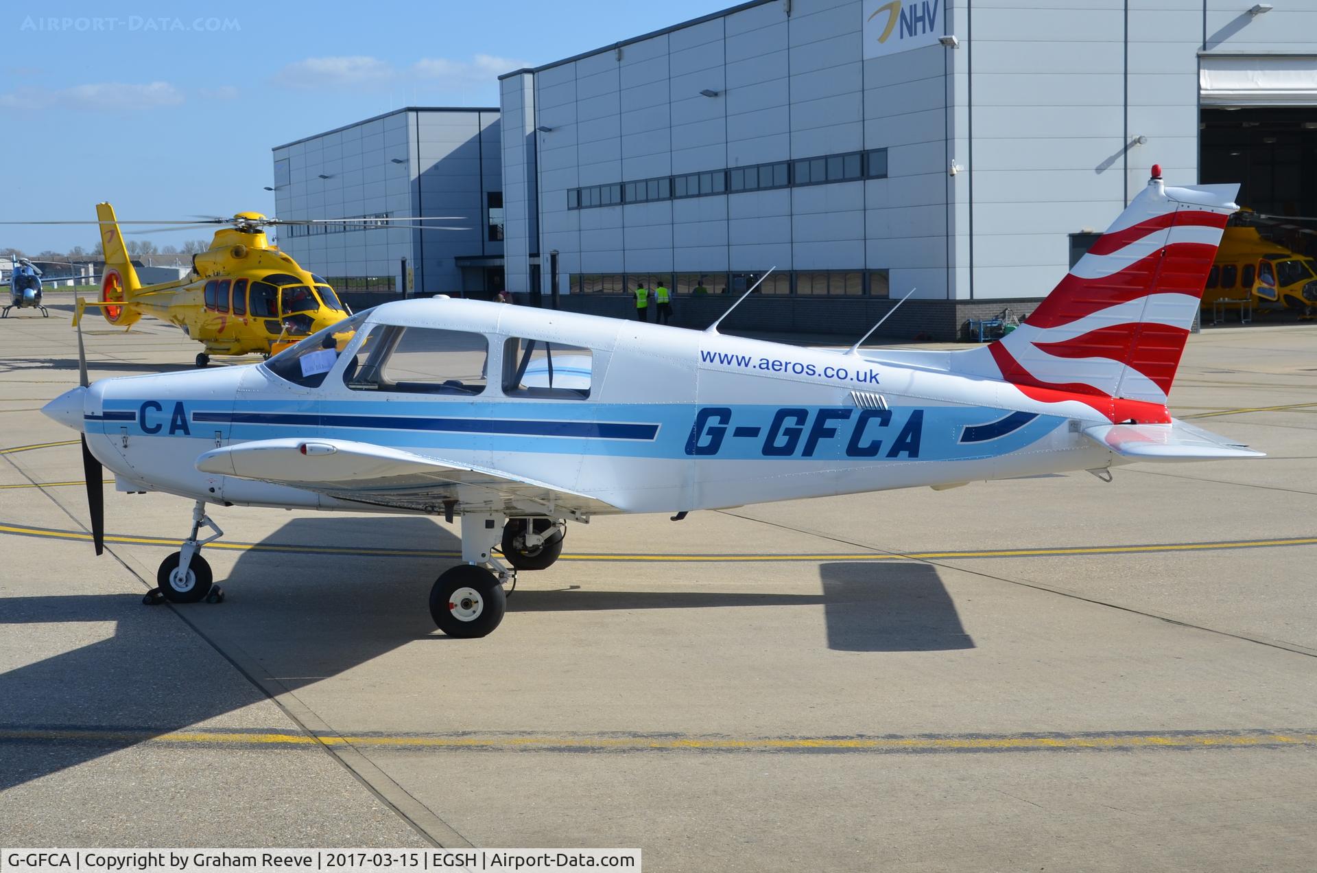 G-GFCA, 1989 Piper PA-28-161 Cadet C/N 28-41100, Parked at Norwich.
