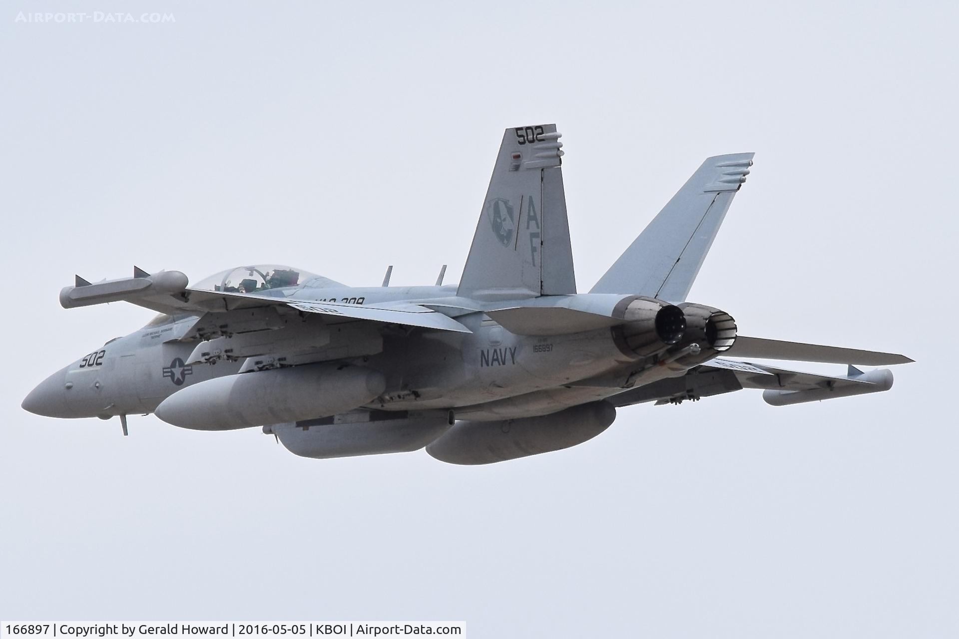 166897, Boeing EA-18G Growler C/N G-9, Departing RWY 28L.  VAQ-209  “Star Warriors”	NAS Whidbey Island, WA