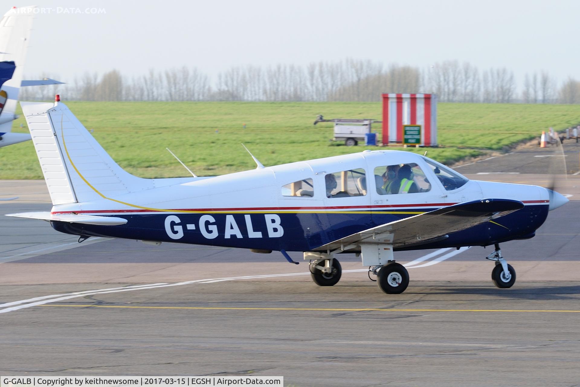 G-GALB, 1986 Piper PA-28-161 Cherokee Warrior II C/N 28-8616021, Return Visitor.