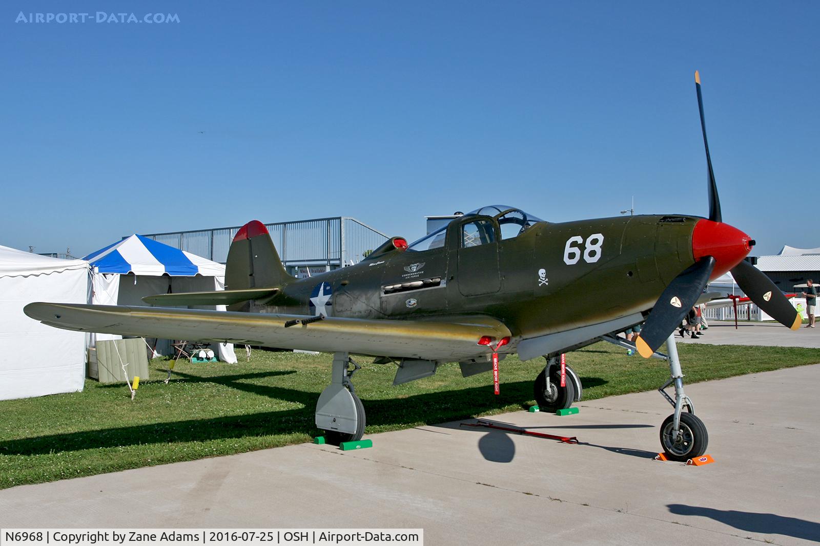 N6968, 1943 Bell P-39Q Airacobra C/N 219597, At the 2016 EAA Air Venture - Oshkosh Wisconsin