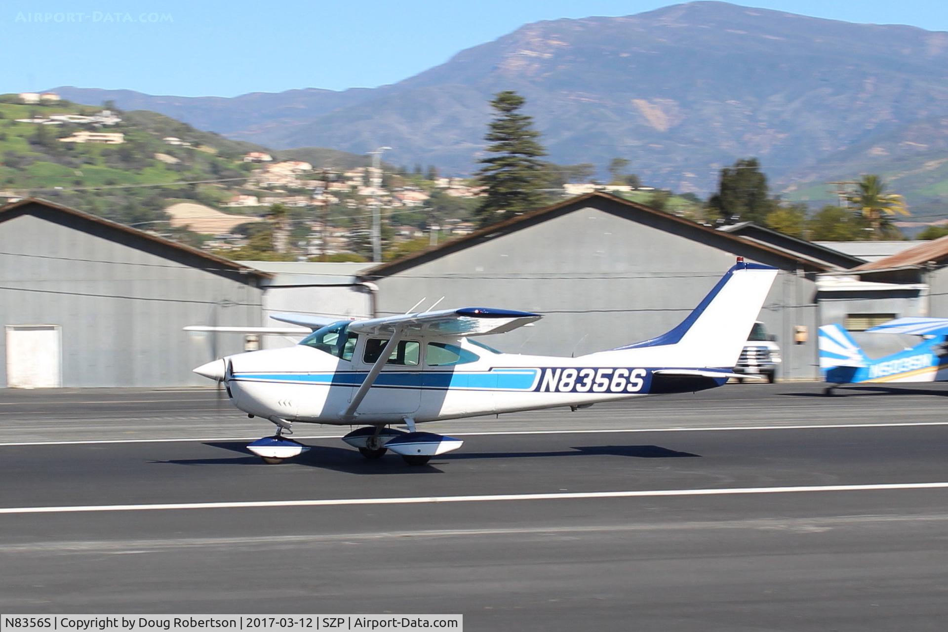 N8356S, 1965 Cessna 182H Skylane C/N 18256456, 1965 Cessna 182H SKYLANE, Continental O-470-R 230 Hp, landing roll Rwy 22