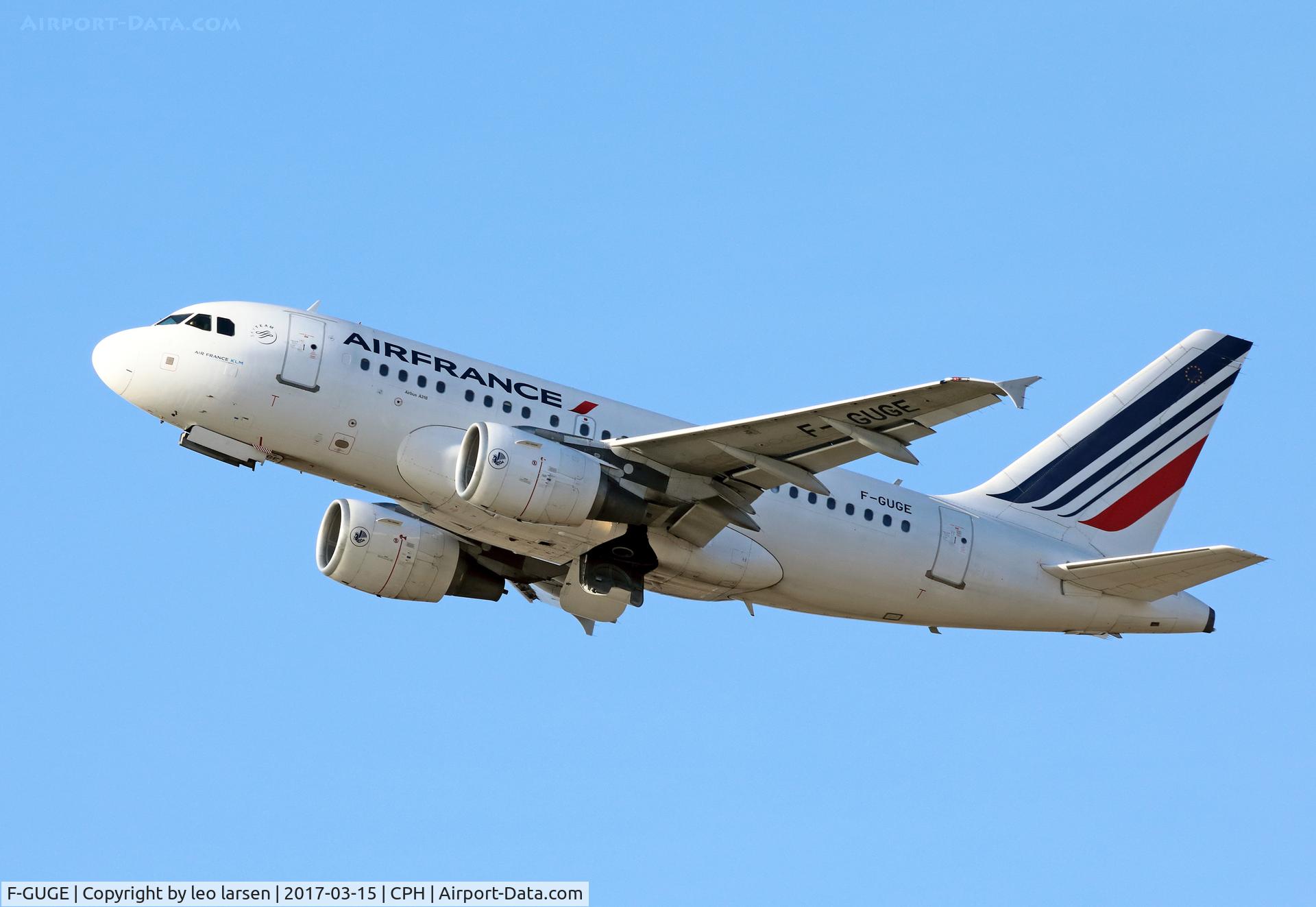 F-GUGE, 2003 Airbus A318-111 C/N 2100, Copenhagen 15.3.2017