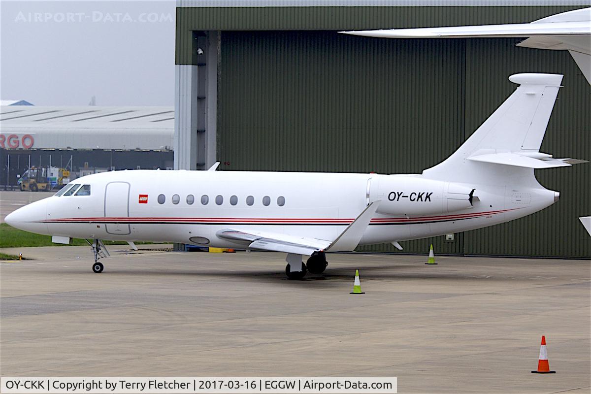OY-CKK, 2014 Dassault Falcon 2000LX C/N 281, At London Luton in the UK