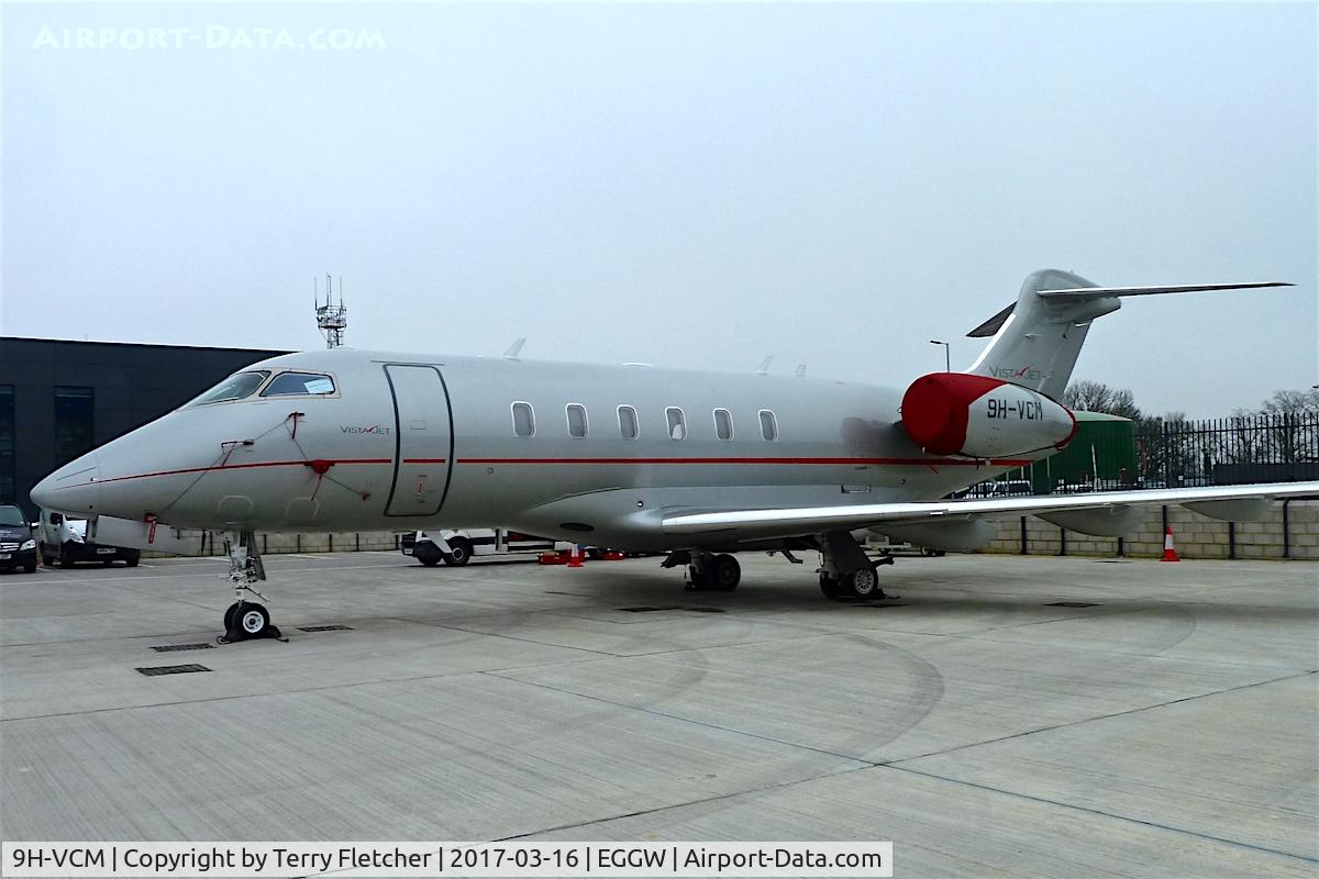 9H-VCM, 2016 Bombardier Challenger 300 (BD-100-1A10) C/N 20624, At London Luton in the UK