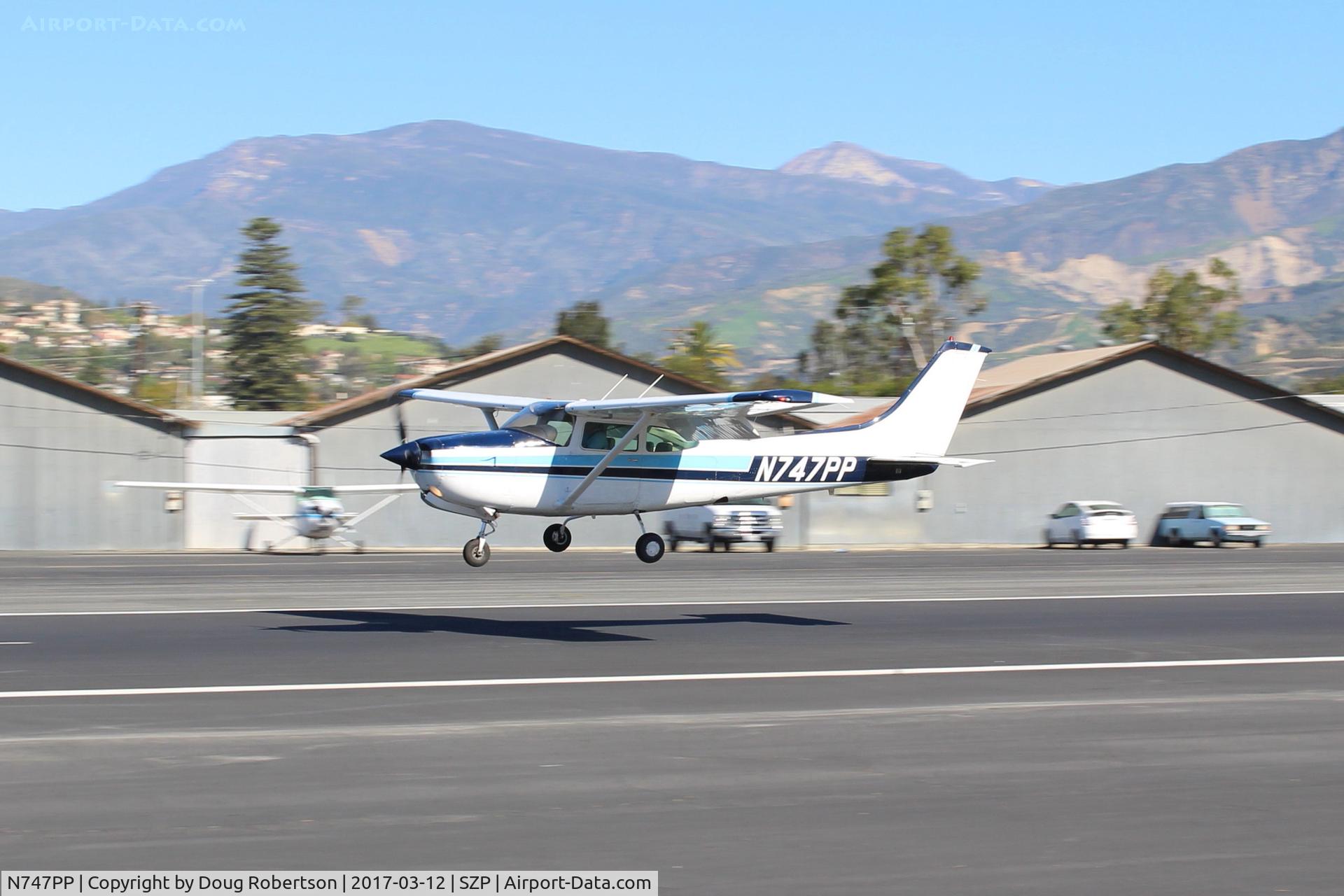 N747PP, 1980 Cessna 182R Skylane C/N R18201587, 1980 Cessna 182R SKYLANE, Lycoming IO-540-J3C5D 235 Hp, landing Rwy 22