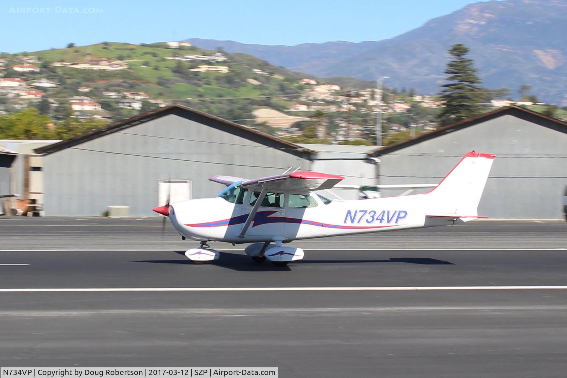 N734VP, 1977 Cessna 172N C/N 17269151, 1977 Cessna 172N SKYHAWK, Lycoming O-320-H2AD 160 Hp, takeoff roll Rwy 22