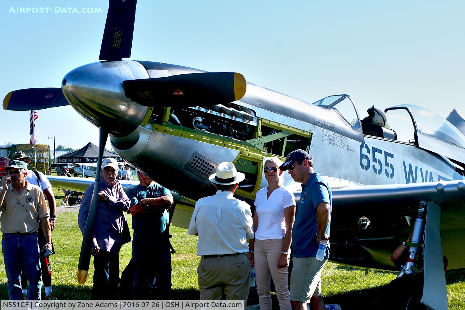 N551CF, 1944 North American TF-51D Mustang C/N 122-44511, At the 2016 EAA AirVenture - Oshkosh, Wisconsin
