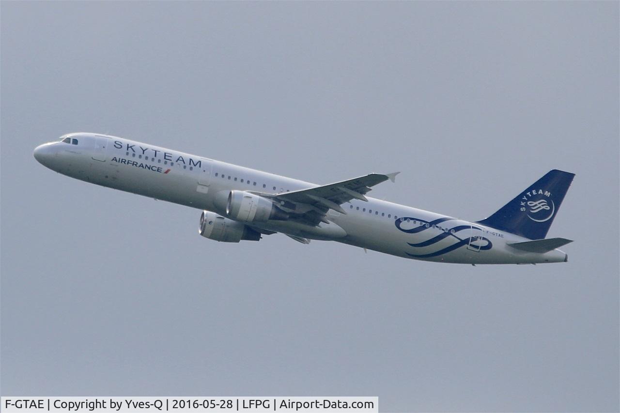 F-GTAE, 1998 Airbus A321-211 C/N 0796, Airbus A321-211, Take off rwy 08L, Roissy Charles De Gaulle airport (LFPG-CDG)