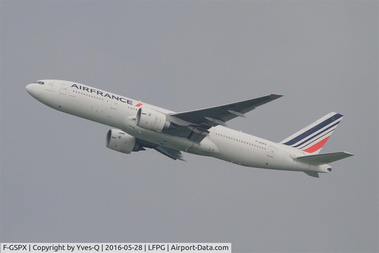 F-GSPX, 2002 Boeing 777-228/ER C/N 32698, Boeing 777-228 (ER), Take off rwy 08L, Roissy Charles De Gaulle airport (LFPG-CDG)