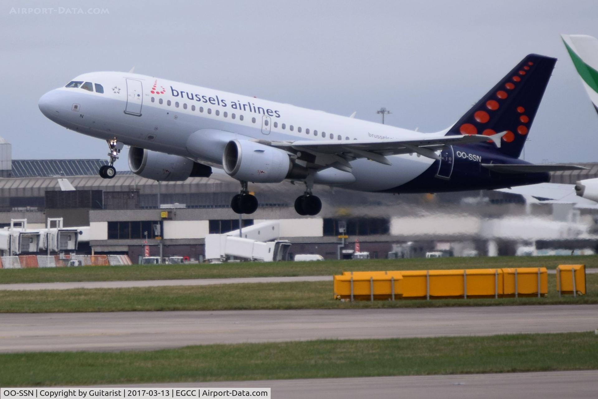 OO-SSN, 2003 Airbus A319-112 C/N 1963, At Manchester