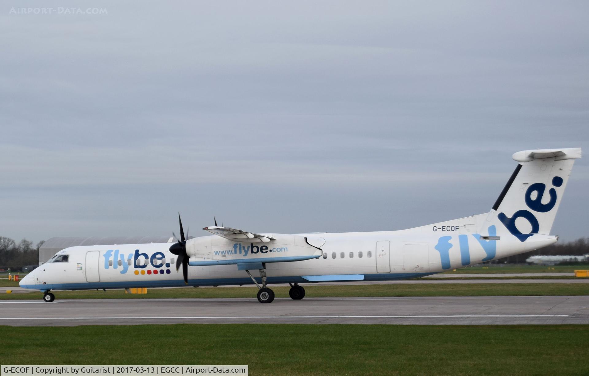 G-ECOF, 2008 De Havilland Canada DHC-8-402Q Dash 8 C/N 4216, At Manchester