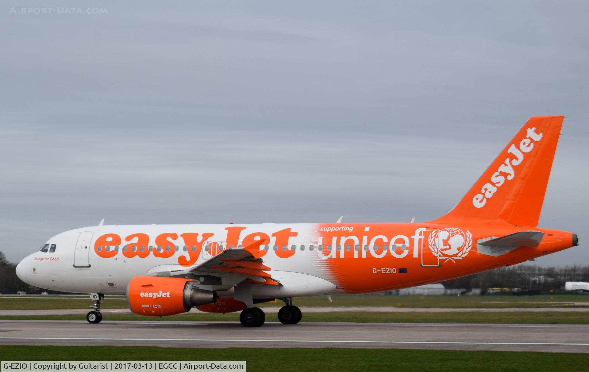 G-EZIO, 2005 Airbus A319-111 C/N 2512, At Manchester