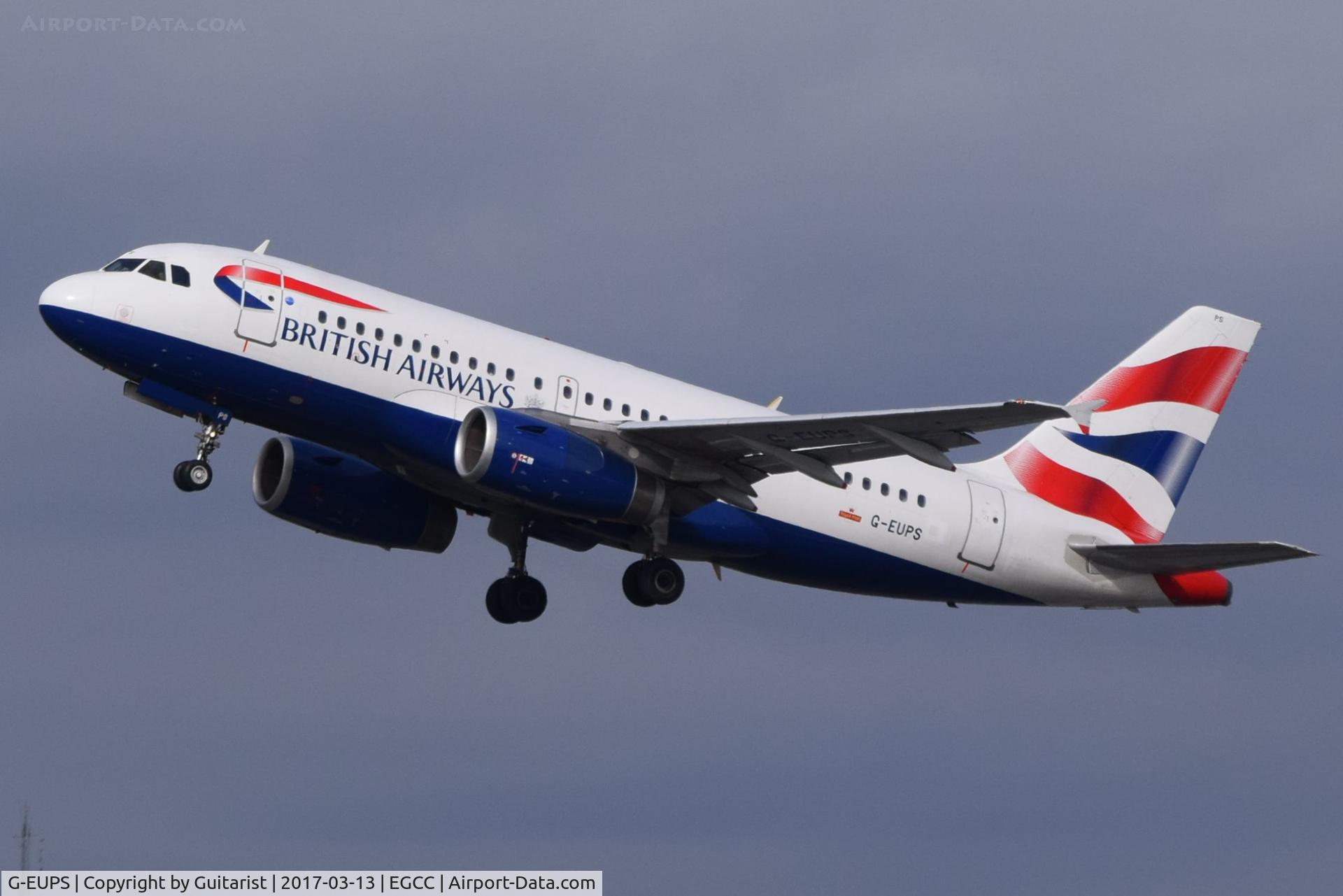 G-EUPS, 2000 Airbus A319-131 C/N 1338, At Manchester