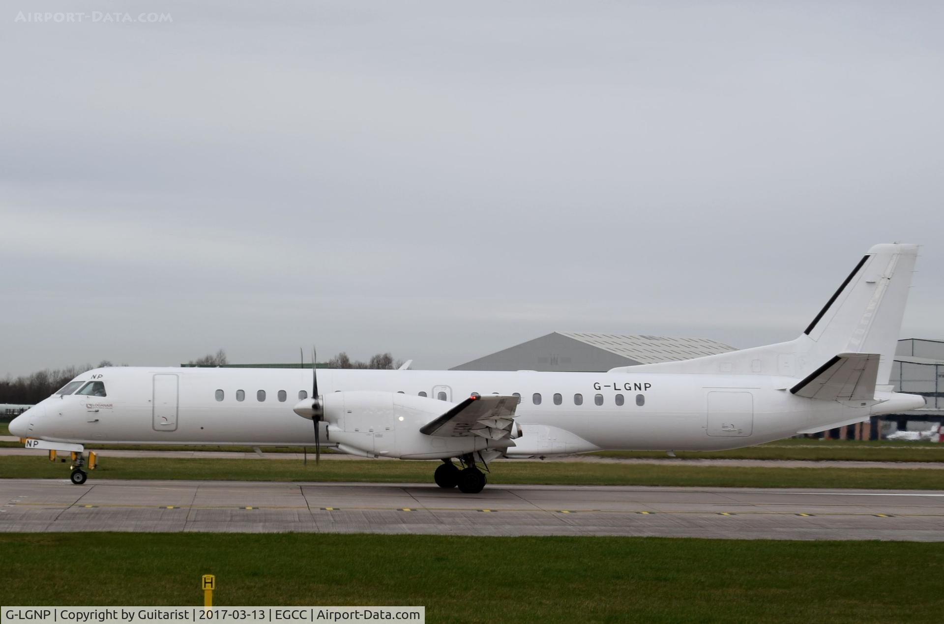 G-LGNP, 1995 Saab 2000 C/N 2000-018, At Manchester