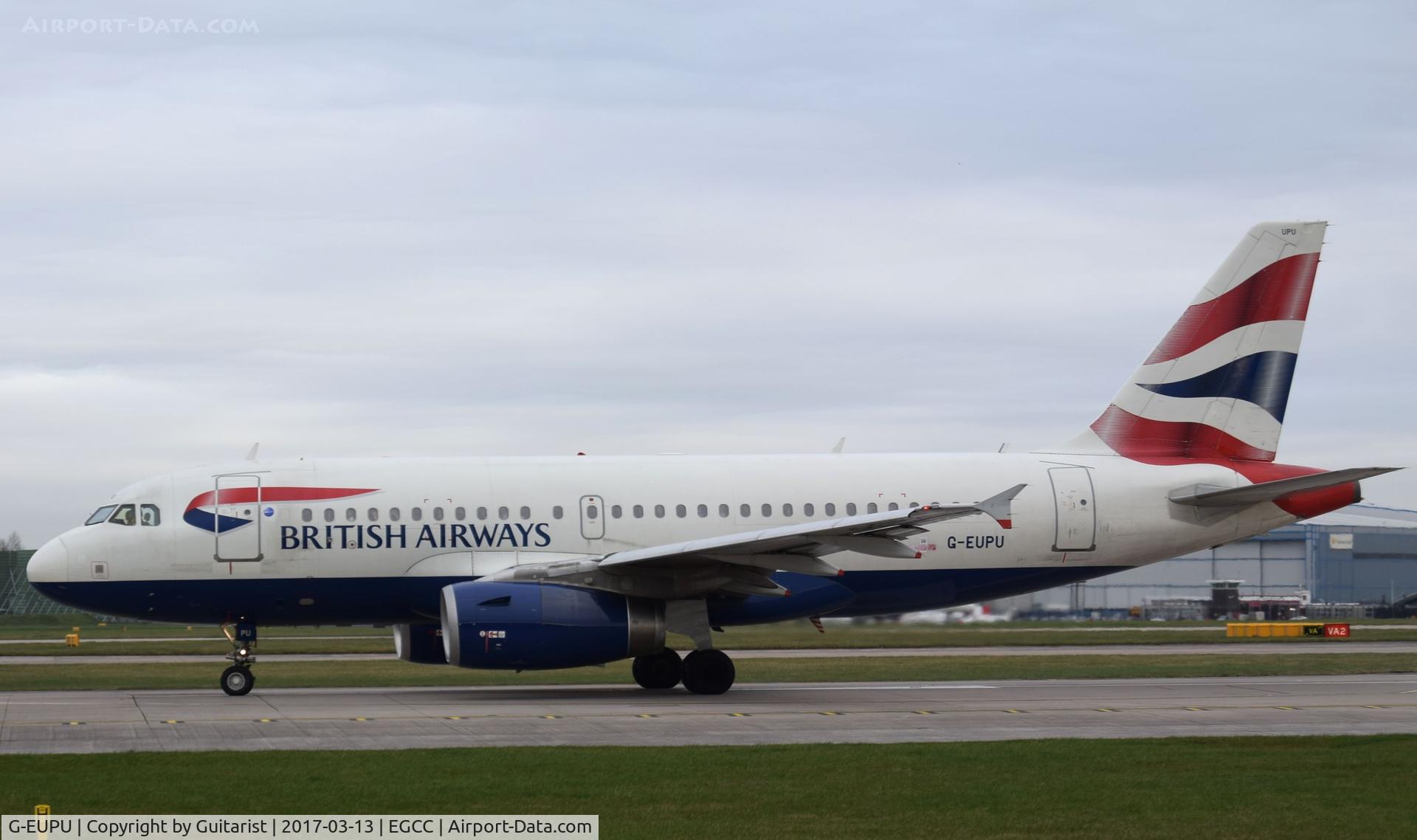 G-EUPU, 2000 Airbus A319-131 C/N 1384, At Manchester