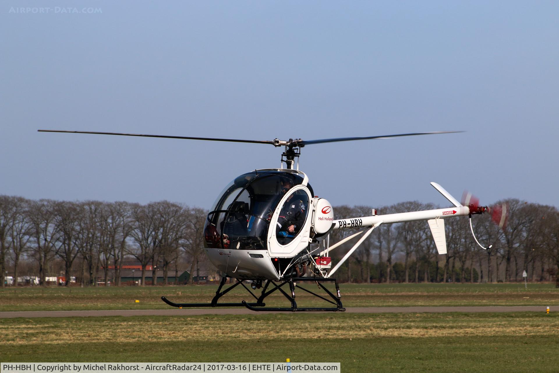 PH-HBH, Hughes 269C C/N 1100986, PH-HBH hovering / taxing afther landing @ EHTE - Teuge Airport