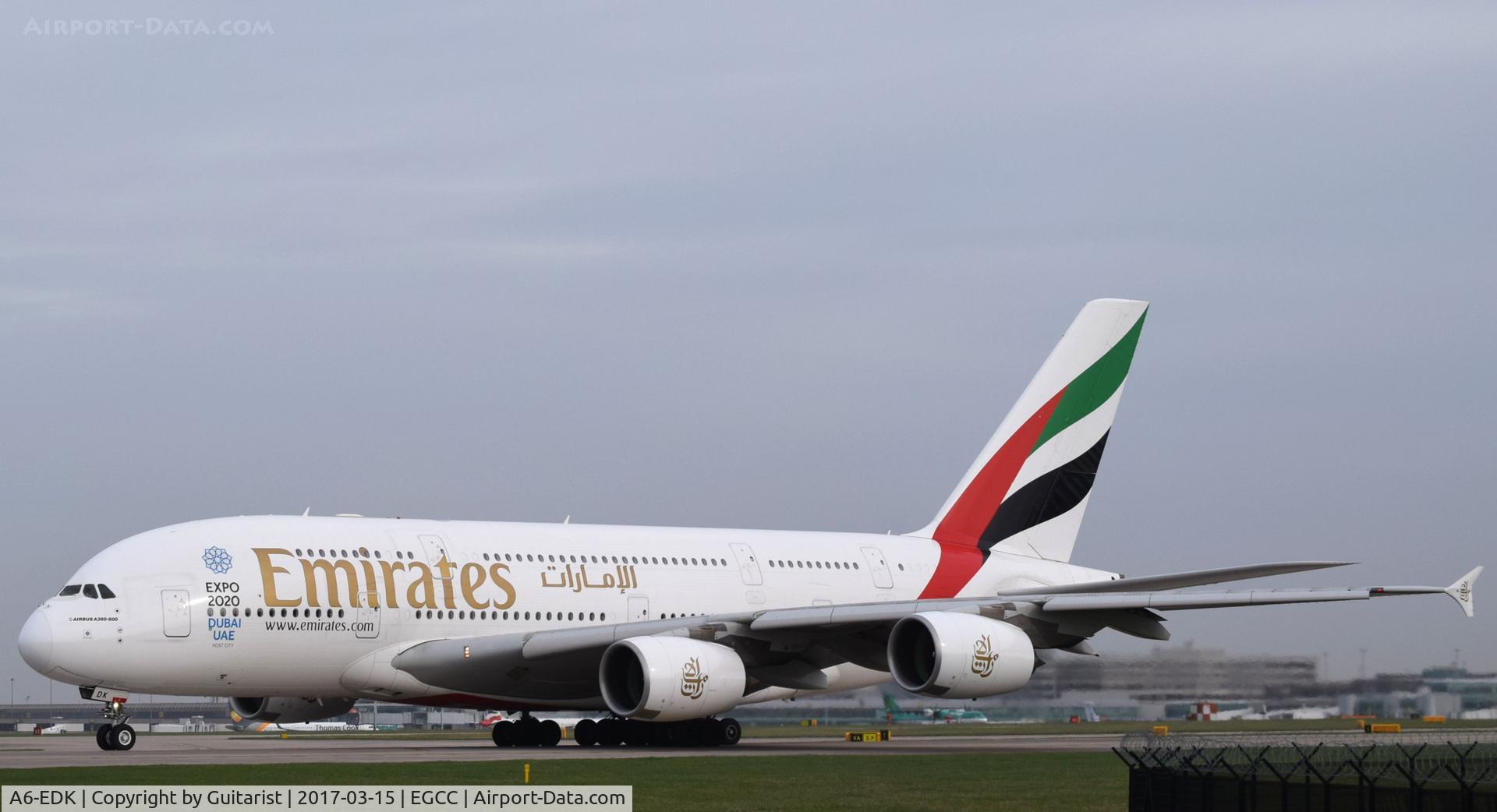 A6-EDK, 2010 Airbus A380-861 C/N 030, At Manchester