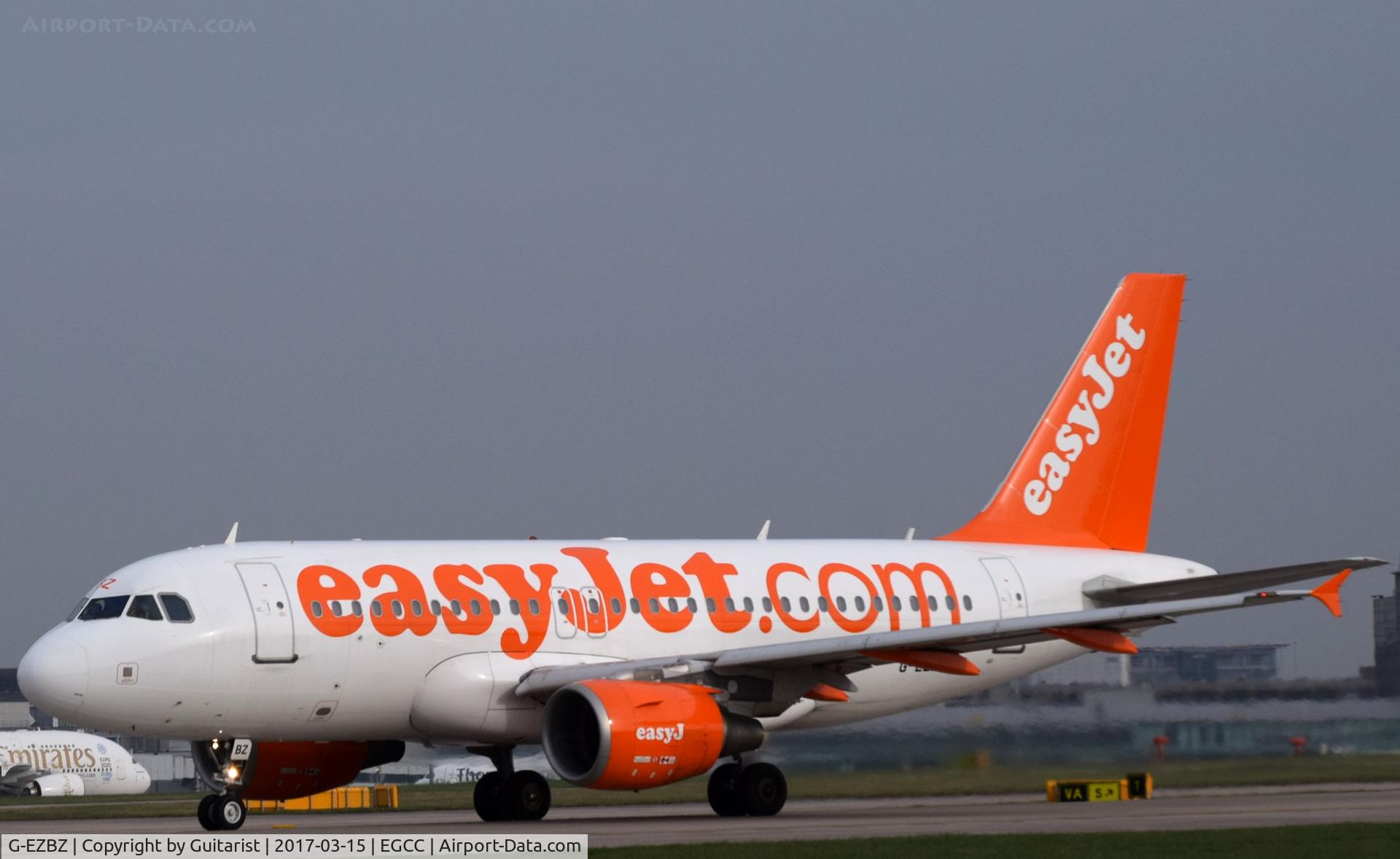G-EZBZ, 2007 Airbus A319-111 C/N 3184, At Manchester