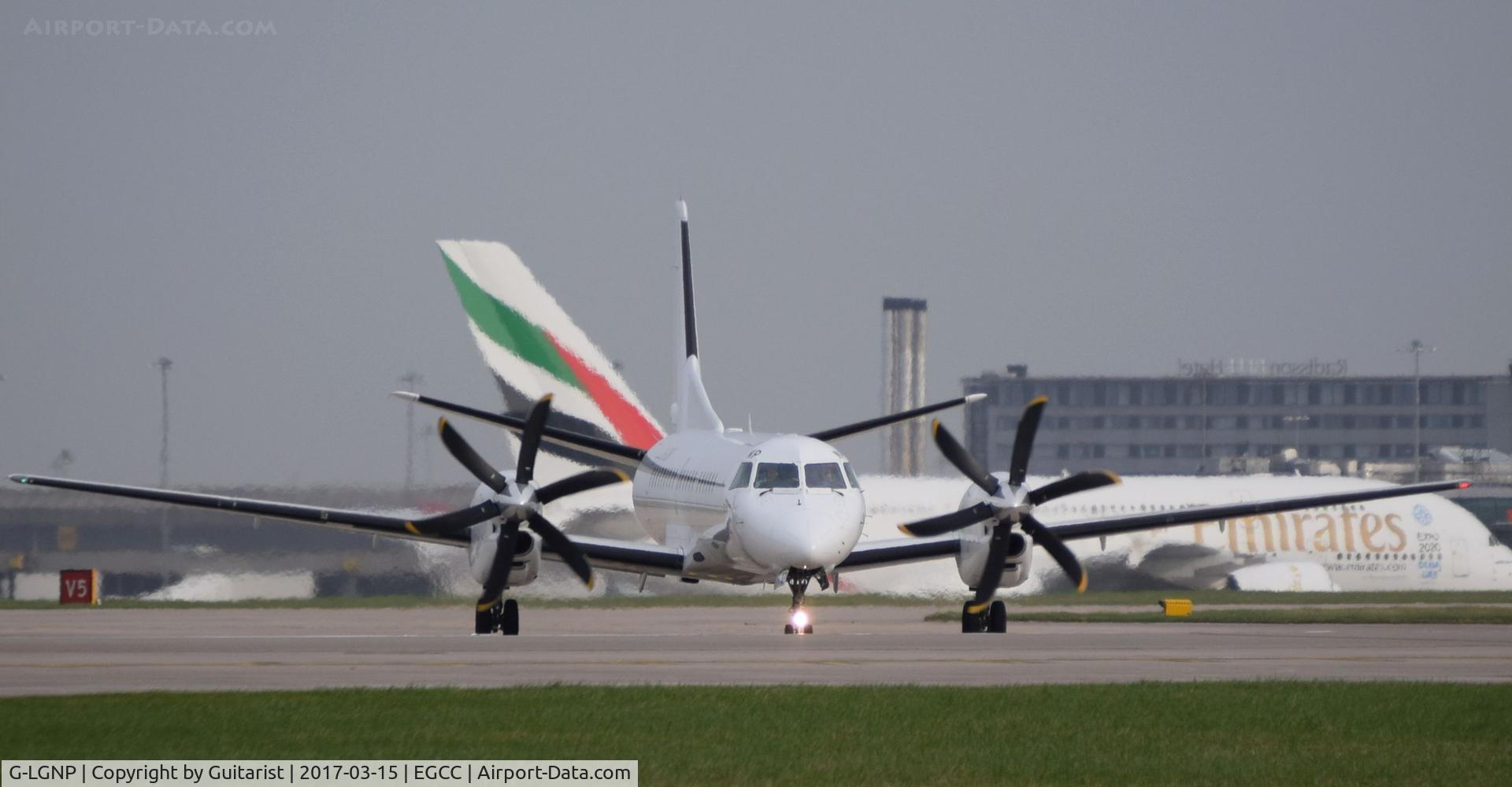 G-LGNP, 1995 Saab 2000 C/N 2000-018, At Manchester