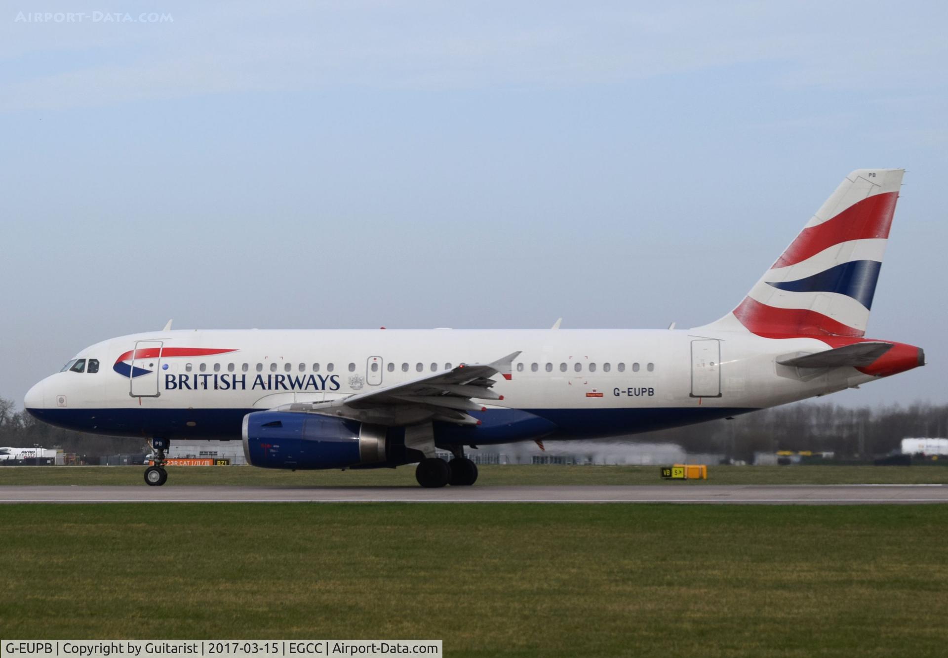 G-EUPB, 1999 Airbus A319-131 C/N 1115, At Manchester