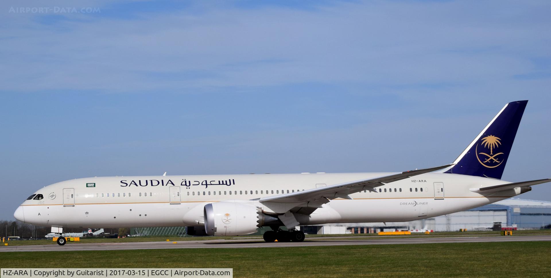 HZ-ARA, 2016 Boeing 787-9 Dreamliner C/N 41544, At Manchester