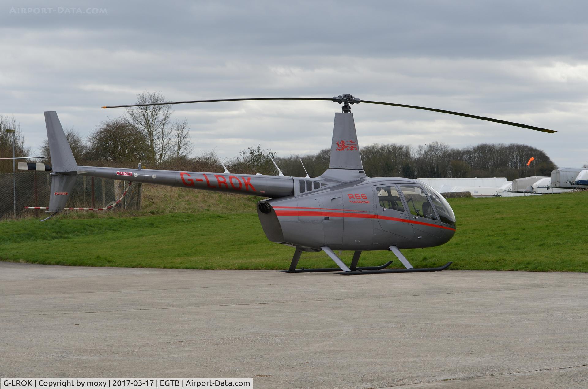 G-LROK, 2015 Robinson R66 Turbine C/N 0581, Robinson R66 Turbine at Wycombe Air Park.