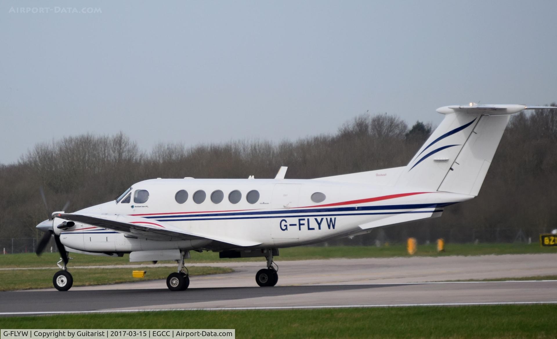 G-FLYW, 1977 Beech 200 Super King Air C/N BB-209, At Manchester
