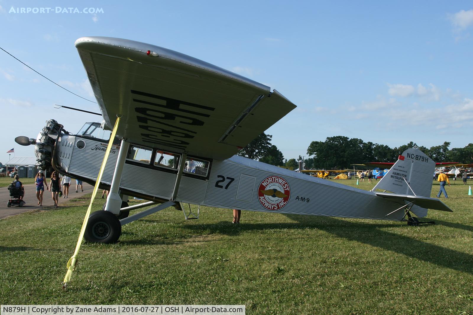 N879H, 1929 Hamilton Metalplane H47 C/N 65, At the 2016 EAA AirVenture - Oshkosh, Wisconsin