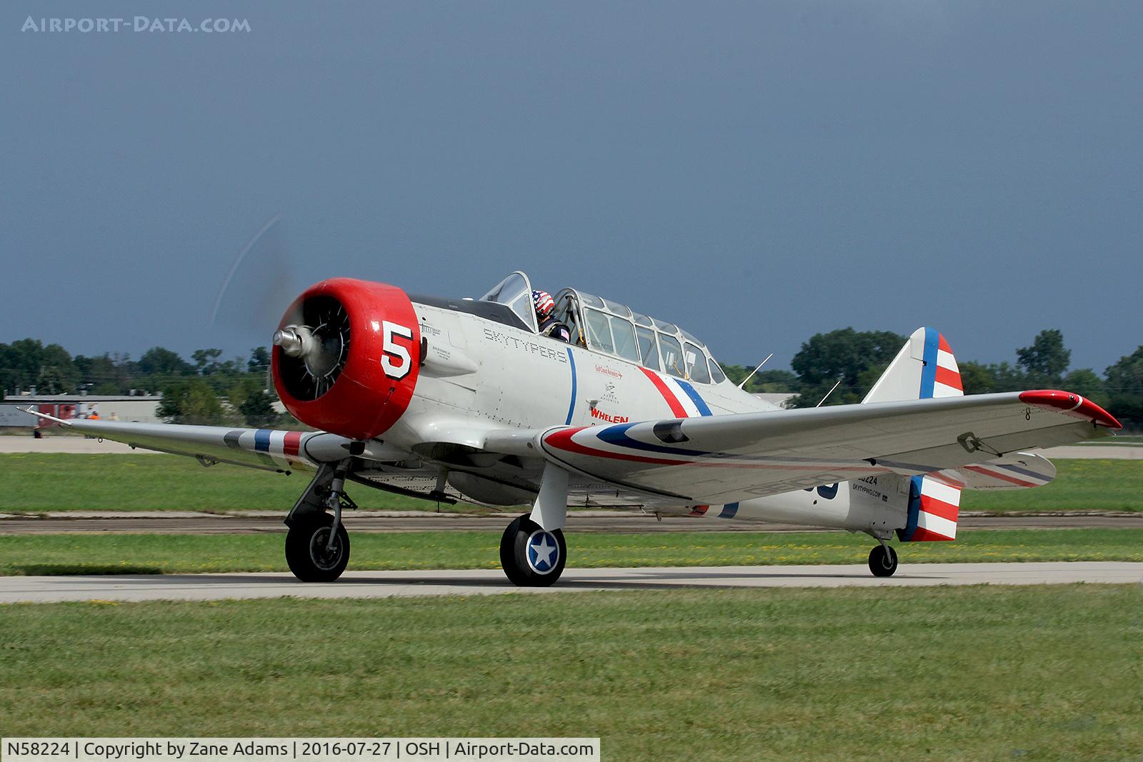 N58224, 1941 North American AT-6B Texan C/N 2553, At the 2016 EAA AirVenture - Oshkosh, Wisconsin