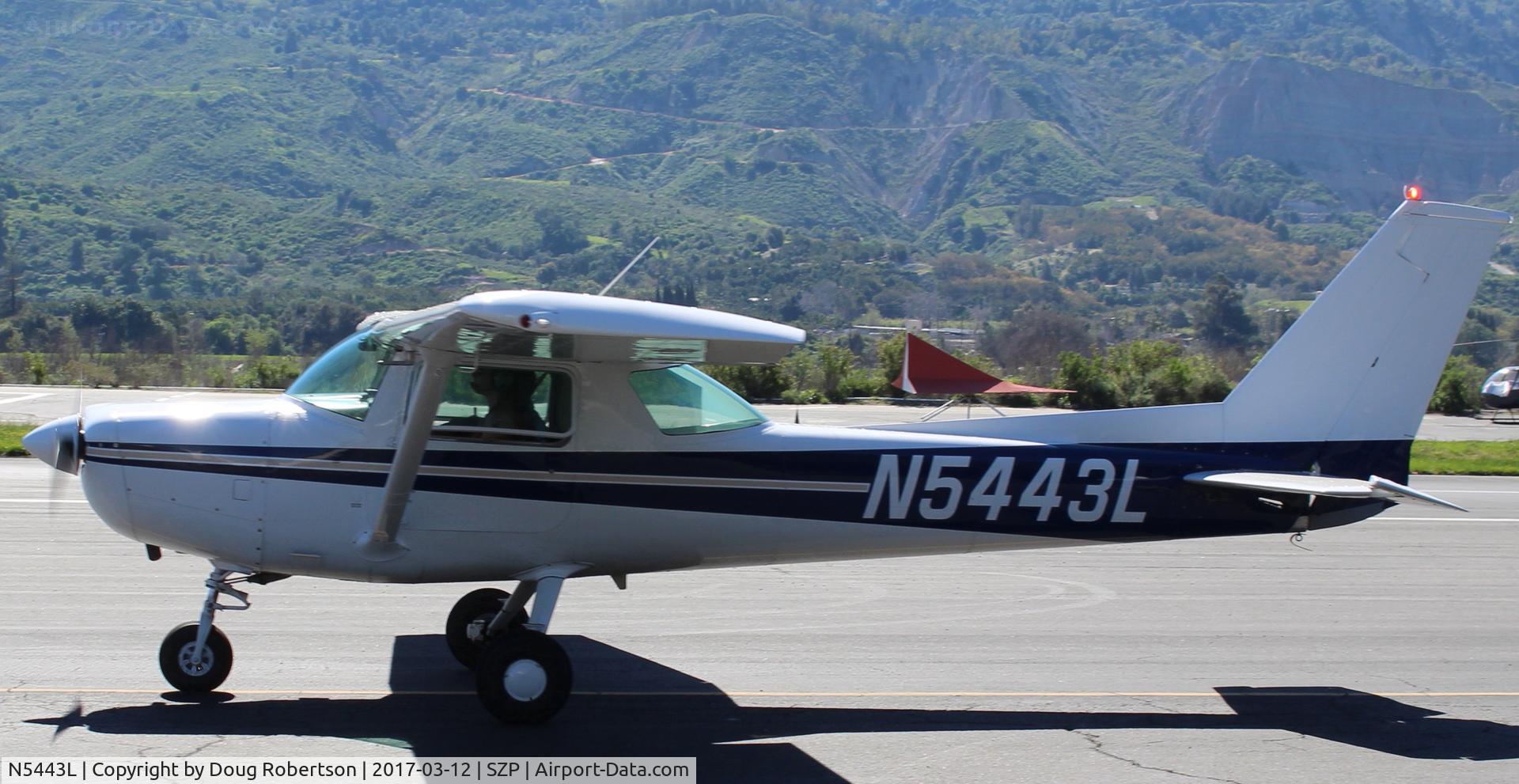 N5443L, 1980 Cessna 152 C/N 15284315, 1980 Cessna 152, Lycoming O-235 115 Hp, taxi back