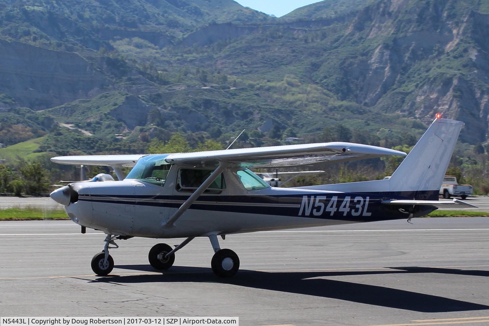N5443L, 1980 Cessna 152 C/N 15284315, 1980 Cessna 152, Lycoming O-235 115 Hp, taxi back