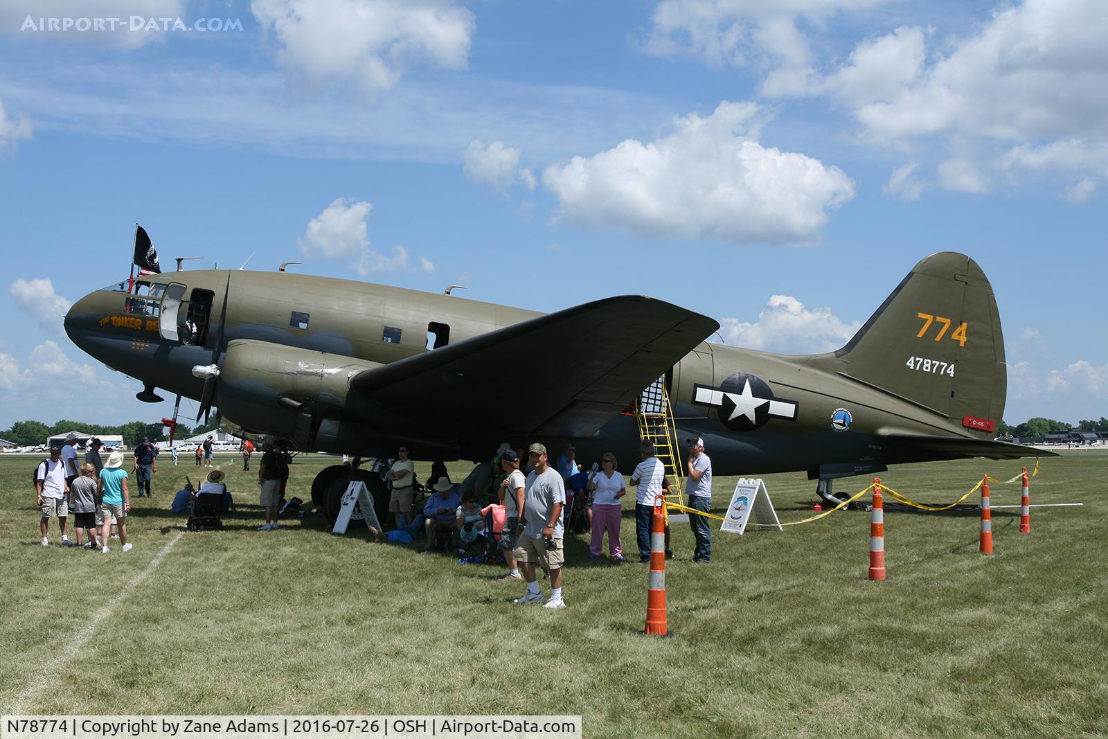 N78774, 1944 Curtiss C-46F Commando C/N 22597, At the 2016 EAA AirVenture - Oshkosh, Wisconsin