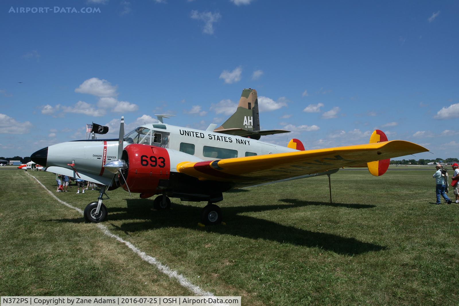 N372PS, 1964 Beech H-18 Tri-Gear C/N BA-693, At the 2016 EAA AirVenture - Oshkosh, Wisconsin