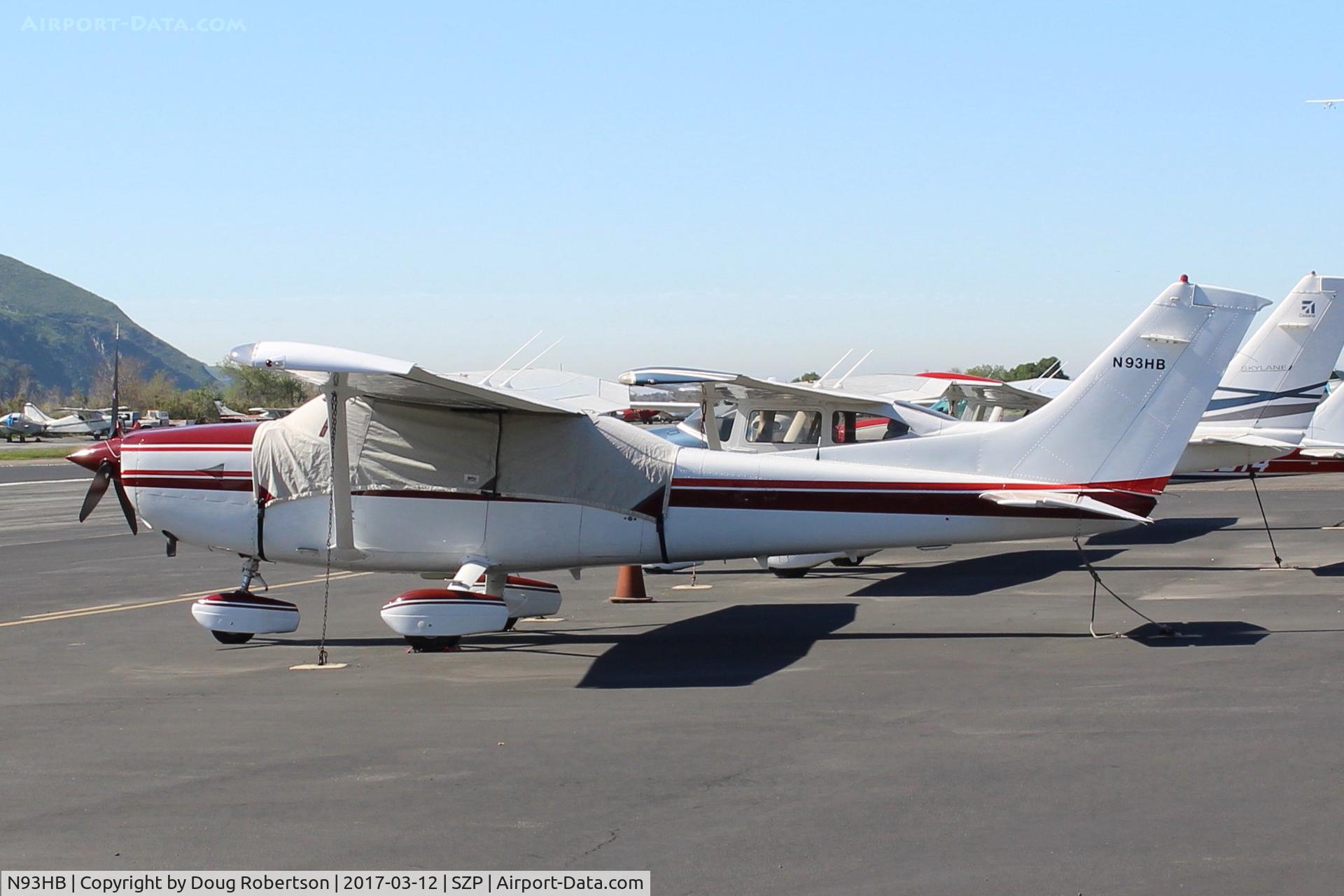 N93HB, 1981 Cessna T182 Skylane C/N 18267768, 1981 Cessna T182 TURBO SKYLANE, Turbocharged Lycoming O-540-L3C5D 235 Hp, on transient ramp