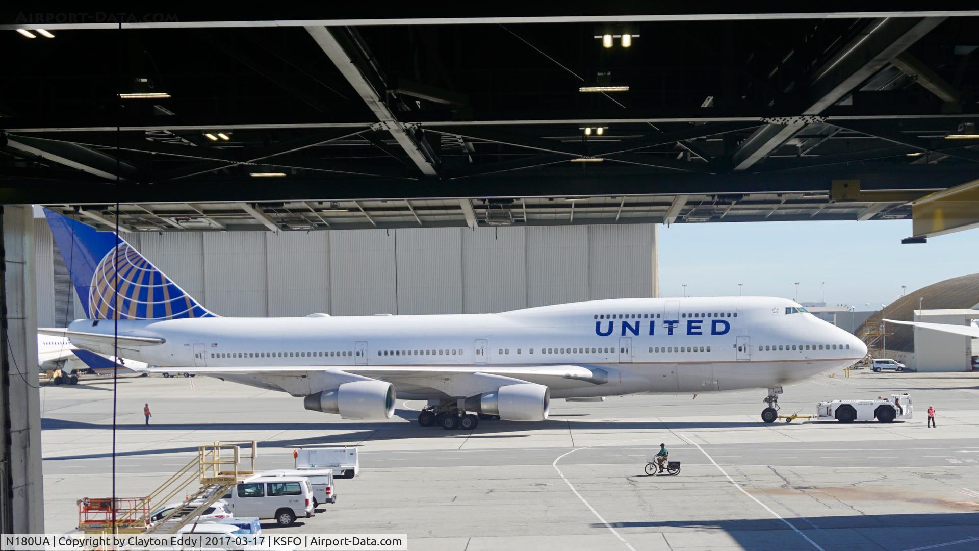 N180UA, 1991 Boeing 747-422 C/N 25224, SFO 2017