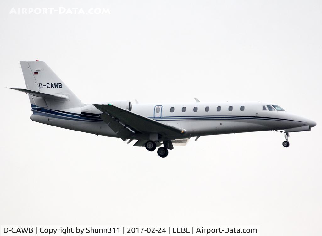 D-CAWB, 2011 Cessna 680 Citation Sovereign C/N 680-0319, Landing rwy 25R