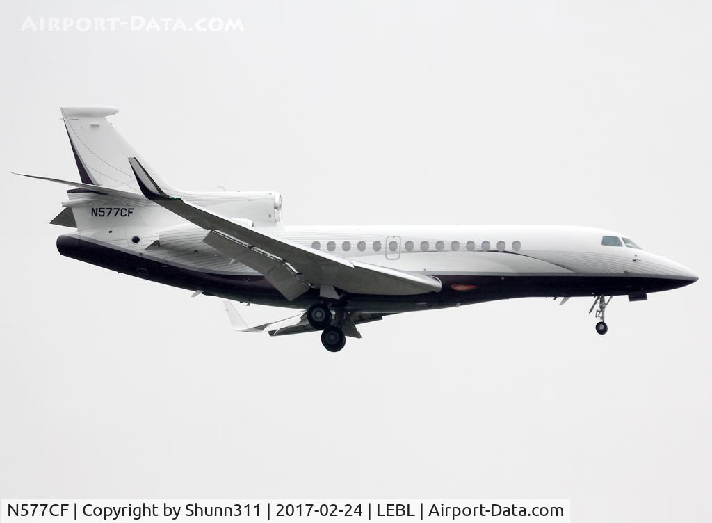 N577CF, 2012 Dassault Falcon 7X C/N 145, Landing rwy 25R