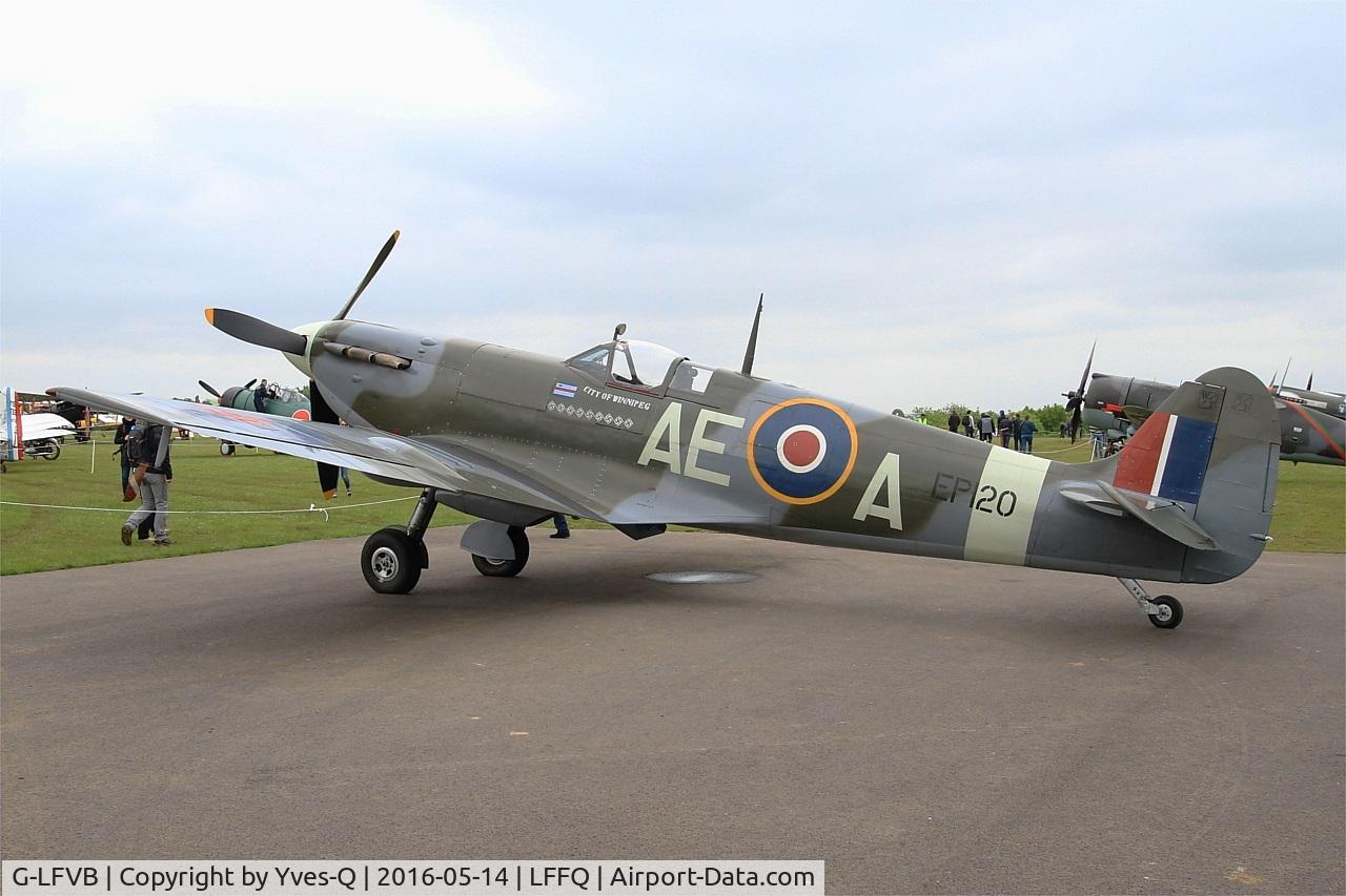 G-LFVB, 1942 Supermarine 349 Spitfire LF.Vb C/N CBAF.2403, Supermarine Spitfire MK-Vb, Static display, La Ferté-Alais (LFFQ) air show 2016