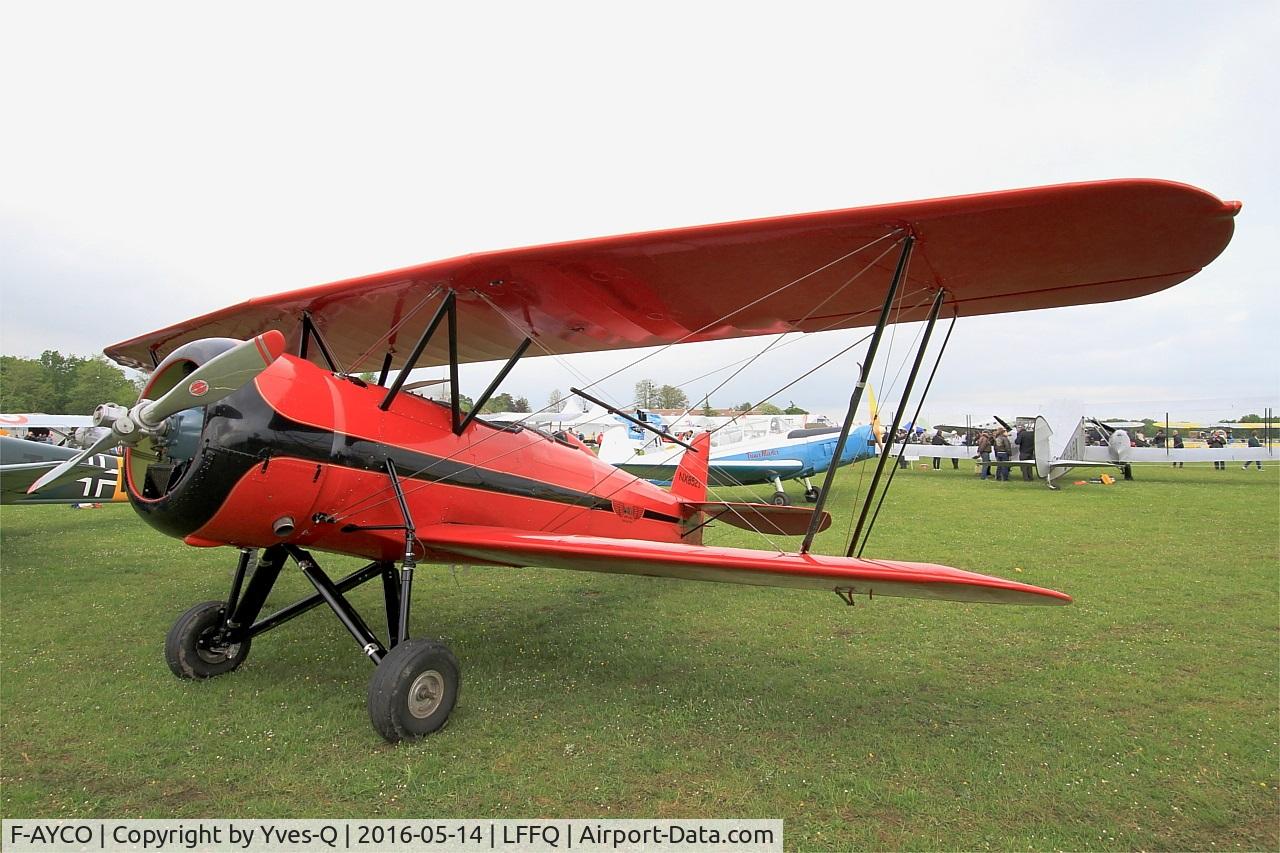 F-AYCO, 1996 WACO Taperwing T-10 Replica C/N 39, WACO Taperwing T-10 Replica, Static display, La Ferté-Alais (LFFQ) air show 2016